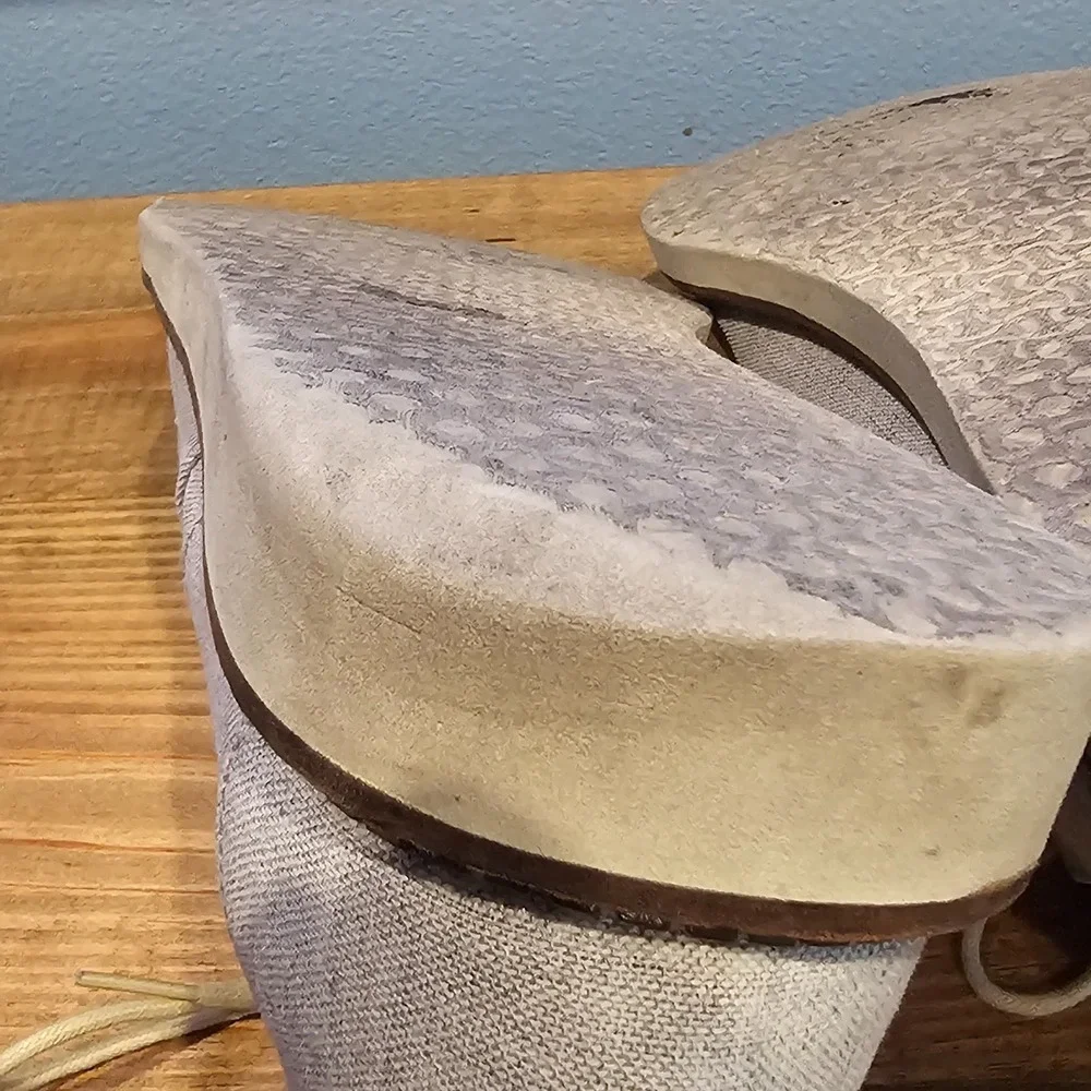Toms Shoes Mens 10‎ Gray Canvas Oxfords Lace Up  Cap Toe Casual